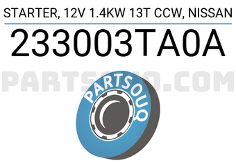 DENKI 233003TA0A STARTER, 12V 1.4KW 13T CCW, NISSAN