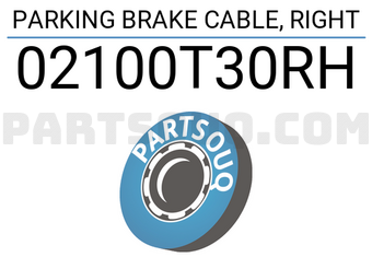 FEBEST 02100T30RH PARKING BRAKE CABLE, RIGHT