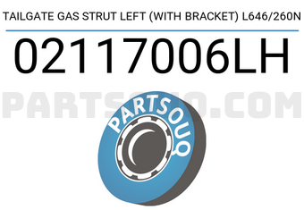 FEBEST 02117006LH TAILGATE GAS STRUT LEFT (WITH BRACKET) L646/260N