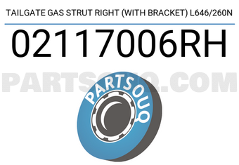 FEBEST 02117006RH TAILGATE GAS STRUT RIGHT (WITH BRACKET) L646/260N