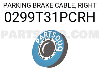 FEBEST 0299T31PCRH PARKING BRAKE CABLE, RIGHT