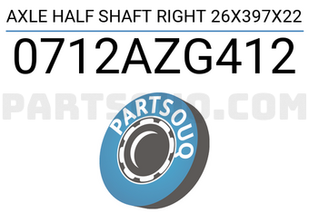 FEBEST 0712AZG412 AXLE HALF SHAFT RIGHT 26X397X22