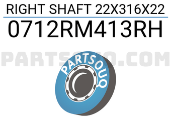 FEBEST 0712RM413RH RIGHT SHAFT 22X316X22