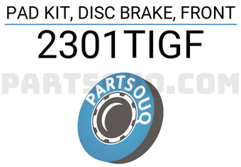 FEBEST 2301TIGF PAD KIT, DISC BRAKE, FRONT