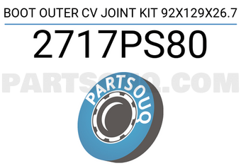FEBEST 2717PS80 BOOT OUTER CV JOINT KIT 92X129X26.7
