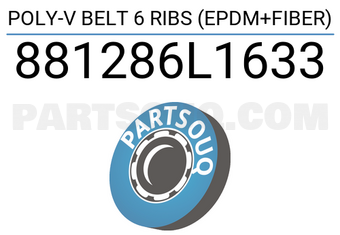 FEBEST 881286L1633 poly-v belt 6 ribs (epdm+fiber)