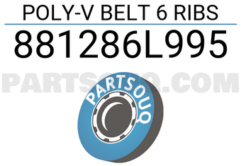 FEBEST 881286L995 POLY-V BELT 6 RIBS