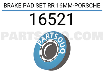FEBI 16521 BRAKE PAD SET RR 16MM-PORSCHE