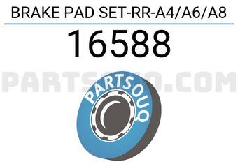 FEBI 16588 BRAKE PAD SET-RR-A4/A6/A8