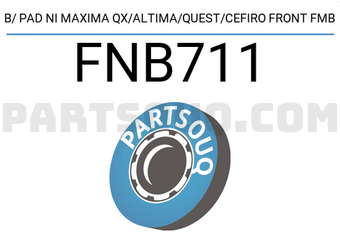 FMB FNB711 B/ PAD NI MAXIMA QX/ALTIMA/QUEST/CEFIRO FRONT FMB