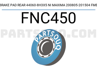 FMB FNC450 BRAKE PAD REAR 44060-8H3X5 NI MAXIMA 200805-201504 FMB