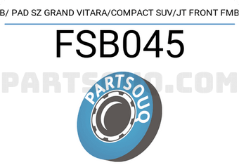 FMB FSB045 B/ PAD SZ GRAND VITARA/COMPACT SUV/JT FRONT FMB