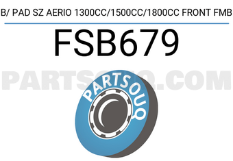 FMB FSB679 B/ PAD SZ AERIO 1300CC/1500CC/1800CC FRONT FMB