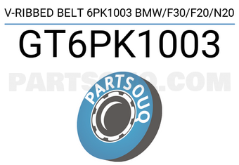 Gates GT6PK1003 V-RIBBED BELT 6PK1003 BMW/F30/F20/N20