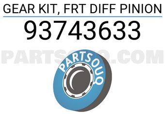 General Motors 93743633 GEAR KIT, FRT DIFF PINION