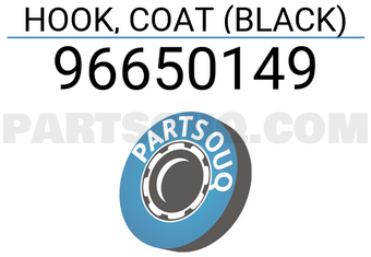 General Motors 96650149 HOOK, COAT (BLACK)