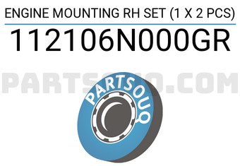 Good Rubber Co LTD 112106N000GR ENGINE MOUNTING RH SET (1 X 2 PCS)