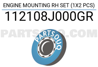 Good Rubber Co LTD 112108J000GR ENGINE MOUNTING RH SET (1X2 PCS)