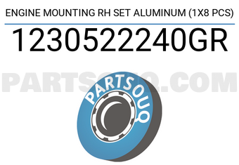 Good Rubber Co LTD 1230522240GR ENGINE MOUNTING RH SET ALUMINUM (1X8 PCS)