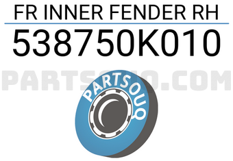 HABASHI 538750K010 FR INNER FENDER RH