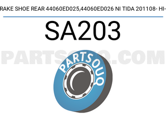 Hi-Q SA203 BRAKE SHOE REAR 44060ED025,44060ED026 NI TIDA 201108- HI-Q