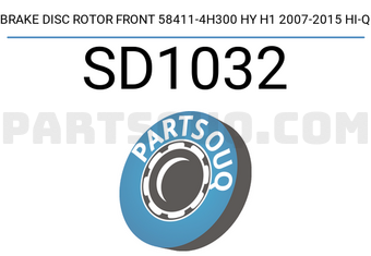 Hi-Q SD1032 BRAKE DISC ROTOR FRONT 58411-4H300 HY H1 2007-2015 HI-Q
