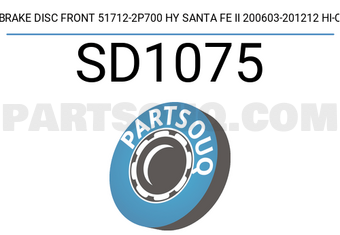 Hi-Q SD1075 BRAKE DISC FRONT 51712-2P700 HY SANTA FE II 200603-201212 HI-Q