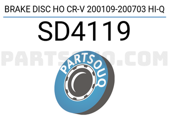 Hi-Q SD4119 BRAKE DISC HO CR-V 200109-200703 HI-Q
