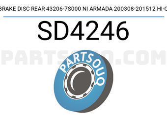 Hi-Q SD4246 BRAKE DISC REAR 43206-7S000 NI ARMADA 200308-201512 HI-Q