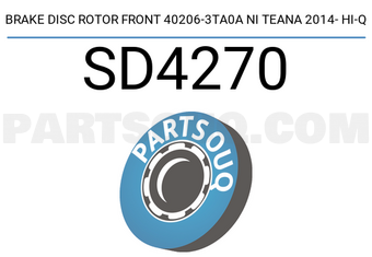 Hi-Q SD4270 BRAKE DISC ROTOR FRONT 40206-3TA0A NI TEANA 2014- HI-Q