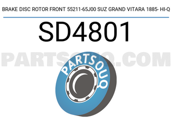 Hi-Q SD4801 BRAKE DISC ROTOR FRONT 55211-65J00 SUZ GRAND VITARA 1885- HI-Q