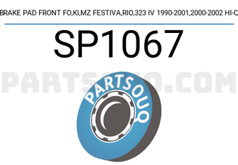 Hi-Q SP1067 BRAKE PAD FRONT FO,KI,MZ FESTIVA,RIO,323 IV 1990-2001,2000-2002 Hi-Q