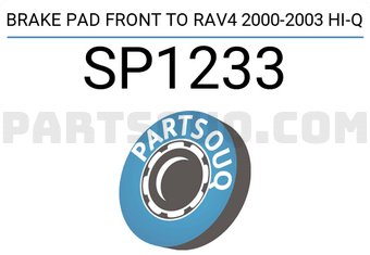Hi-Q SP1233 BRAKE PAD FRONT TO RAV4 2000-2003 Hi-Q
