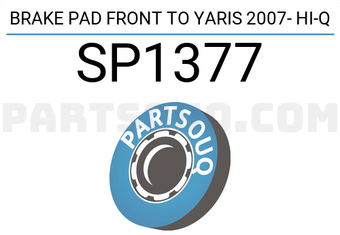 Hi-Q SP1377 BRAKE PAD FRONT TO YARIS 2007- Hi-Q