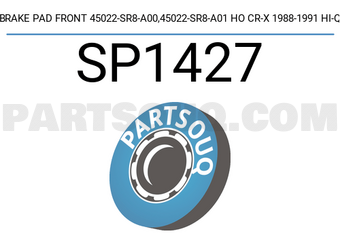 Hi-Q SP1427 BRAKE PAD FRONT 45022-SR8-A00,45022-SR8-A01 HO CR-X 1988-1991 HI-Q