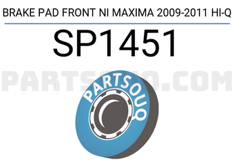 Hi-Q SP1451 BRAKE PAD FRONT NI MAXIMA 2009-2011 Hi-Q