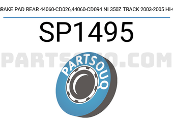 Hi-Q SP1495 BRAKE PAD REAR 44060-CD026,44060-CD094 NI 350Z TRACK 2003-2005 HI-Q