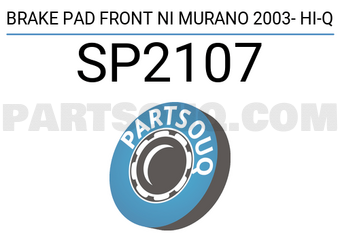 Hi-Q SP2107 BRAKE PAD FRONT NI MURANO 2003- Hi-Q