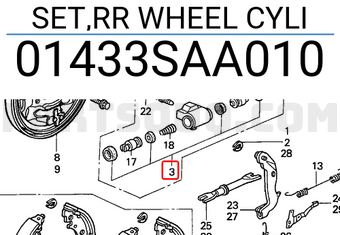 Honda 01433SAA010 SET,RR WHEEL CYLI