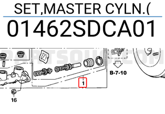 Honda 01462SDCA01 SET,MASTER CYLN