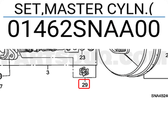 Honda 01462SNAA00 SET,MASTER CYLN