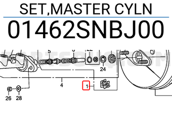 Honda 01462SNBJ00 SET,MASTER CYLN