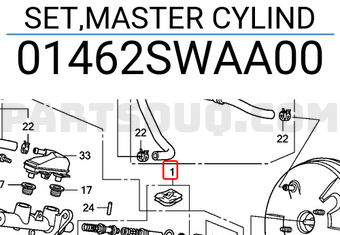 Honda 01462SWAA00 SET,MASTER CYLIND