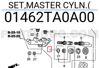 Honda 01462TA0A00 SET,MASTER CYLN