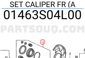Honda 01463S04L00 SET CALIPER FR (A