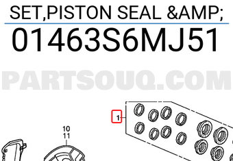 Honda 01463S6MJ51 SET,PISTON SEAL &