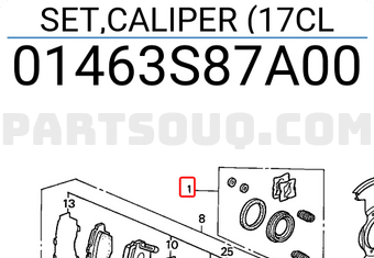 Honda 01463S87A00 SET,CALIPER (17CL