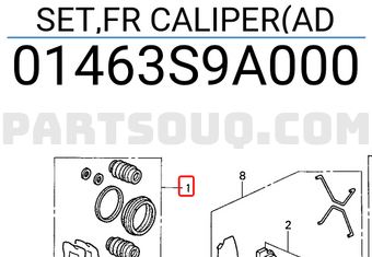 Honda 01463S9A000 SET,FR CALIPER(AD