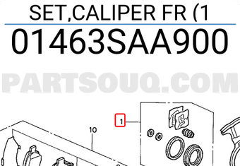 Honda 01463SAA900 SET,CALIPER FR (1