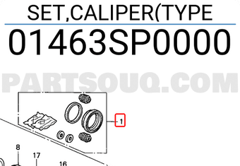 Honda 01463SP0000 SET,CALIPER(TYPE